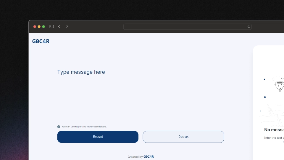 Captura de pantalla del proyecto /img/projects/encrypt-message.webp